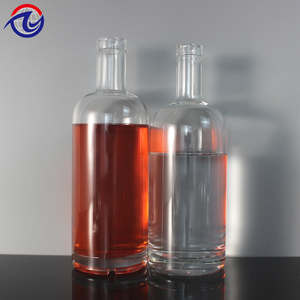 Botella de Vidrio Redonda Personalizada de 187ml, 500ml, 750ml con Corcho para Licores, Mezcal, <span class=keywords><strong>Bourbon</strong></span>, Whisky, Vodka, Tequila, Brandy, Ginebra - Product Image 4