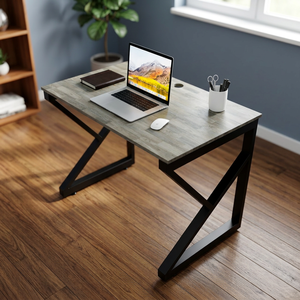 Bureau d'ordinateur KConcept HBKC001 minimaliste 100x60x75cm en gel et acier, autoportant, à assembler, pour bureau et chambre - Product Image 3