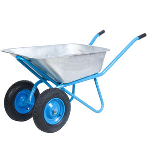 Carretilla de metal para jardín con marco de acero al por mayor, carretilla de construcción resistente con ruedas neumáticas, carro de construcción - Product Image 1
