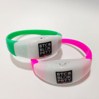 Impression personnalisée Multi Couleurs Concert Événement Dj Son Voix Musique Bracelet Led Clignotant