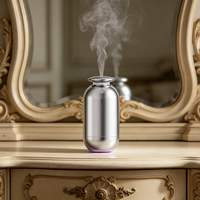 Diffuseur de voiture en métal haut de gamme 3004, nébuliseur d'huiles essentielles sans eau avec lumière ambiante