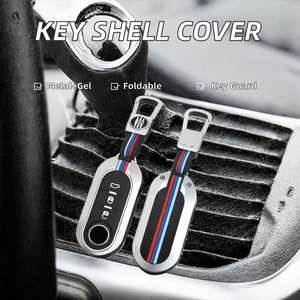 Housse de clé de voiture en alliage de zinc, étui de clé en silicone, protecteur de clé pliable en métal pour Haval Great Wall F5 H1 H2 - Product Image 2