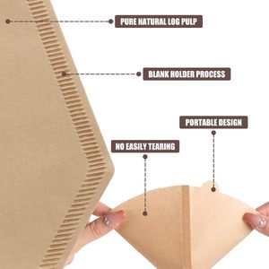 Nhà Máy Trực Tiếp Giao Hàng Tay Nhỏ Giọt Cà Phê Gỗ Bột Giấy Lọc Cà Phê Tự Nhiên Chất Lượng Cao Đa Kích Cỡ Cà Phê Bộ Lọc - Product Image 4