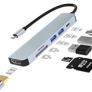 100W PD loại C HUB Multiport 6 trong 1 USB C HUB với 4K HD SD TF <span class=keywords><strong>2</strong></span> cổng 3.0 USB - Product Image 1