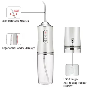 Hydrocureur buccal portable de haute qualité, <span class=keywords><strong>nettoyage</strong></span> <span class=keywords><strong>des</strong></span> <span class=keywords><strong>dents</strong></span>, <span class=keywords><strong>jet</strong></span> <span class=keywords><strong>d</strong></span>'<span class=keywords><strong>eau</strong></span> dentaire, outils, brosse à <span class=keywords><strong>eau</strong></span> rechargeable <span class=keywords><strong>par</strong></span> USB avec 4 buses - Product Image 3