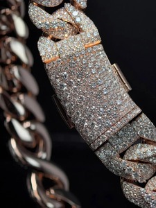 Cadena Cubana de Moissanita al por Mayor, Chapada en Plata, Joyería de Moda con Brillo Duradero, Disponible para la Venta - Product Image 5