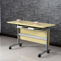 Bureau modulaire pliable double face en métal, table multifonctionnelle pour la formation du personnel et les réunions