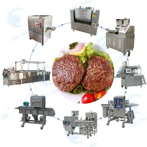 Electric Automated Chicken Finger Fish Nugget Cutlet Form Machine 400 mm Vegan Patty Production Line