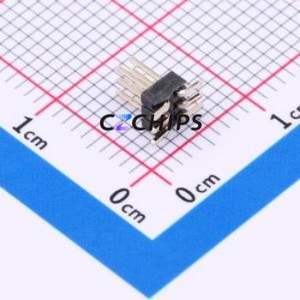 DZ127S-22-06-55 Pin Header SMD,P=1.27mm Connector 2x3P 1.27mm Pin Header Vertical Mount - Product Image 2