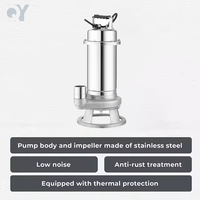 Pompe à eau submersible multi-étages à haute pression QY, autoportante, pour eaux usées et eau propre, avec coupeur, 0,75 kW, 220 V/380 V, débit de 10 m/h