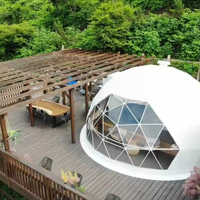 Personnalisable 6M Extérieur Igloo Dôme Géodésique Hôtel Glamping Maison Tente Double Couches Tissu Pour 7M 8M Resorts Jardins Salons