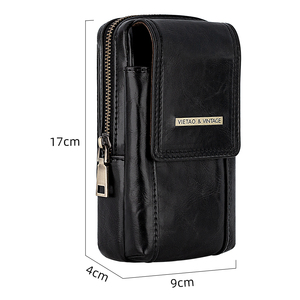 Portefeuille de sport pour téléphone, sacoche pour <span class=keywords><strong>homme</strong></span>, étui double en cuir pour <span class=keywords><strong>iPhone</strong></span> 12 <span class=keywords><strong>11</strong></span> Xs XR 13 <span class=keywords><strong>Pro</strong></span> Max, porte-cartes - PU - Product Image 1