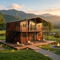 Maison conteneur pliable et extensible de 20 pieds et 40 pieds, dortoir mobile préfabriqué étanche pour base de camping et hébergement en maison d'hôtes