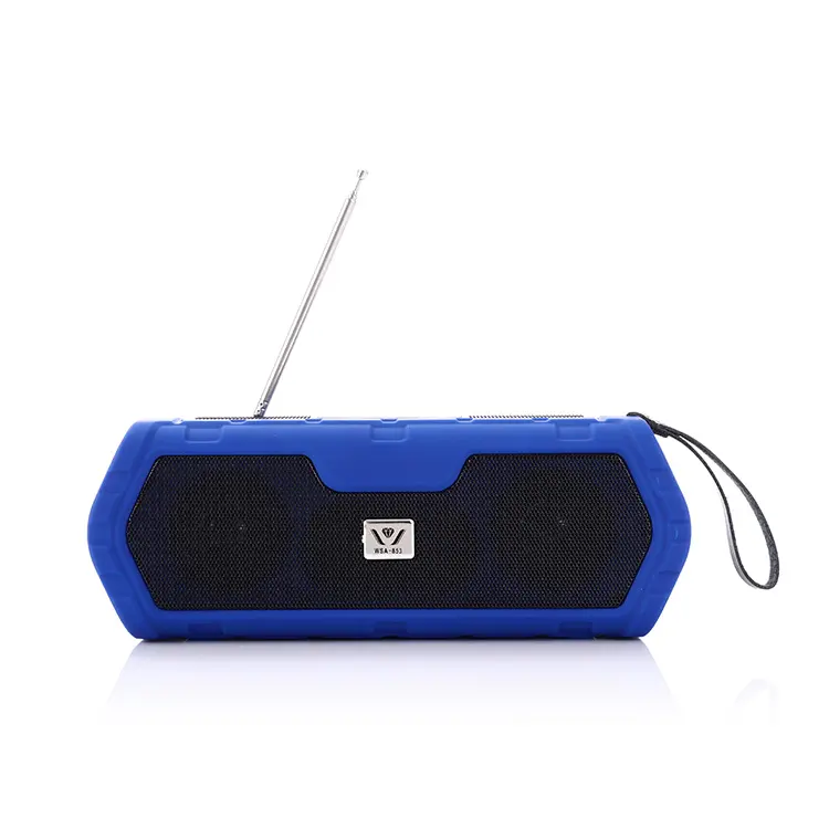 2020 WSA-853 안테나 FM 라디오 소형 스피커 양방향 무선 WSA-853 전원 은행 TWS 시리즈 FM 라디오 에코 믹서 블랙 블루 레드