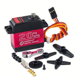 Servo Digital Stemedu DS3218 Pro GPS 1/8 1/10 1/12 para Auto RC, Unisex, 20KG, Alta Velocidad, IP66 Impermeable, Baja, Engranaje Metálico, Brazo 25T - Product Image 1