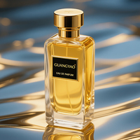 Botol Parfum Pria Mewah Kustom Bentuk Persegi Panjang Kaca Hitam 50ml 100ml Botol Parfum Kosong Keriting dengan Kotak