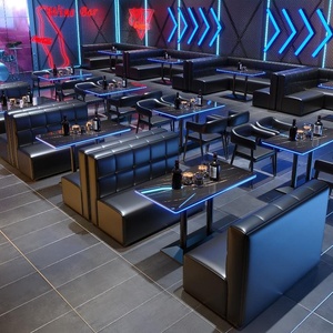 Tùy chỉnh hiện đại rõ ràng thanh gian hàng sofa thương mại dạ quang hộp đêm bảng nhà hàng âm nhạc Pub lỏng Ghế kết hợp - Product Image 3