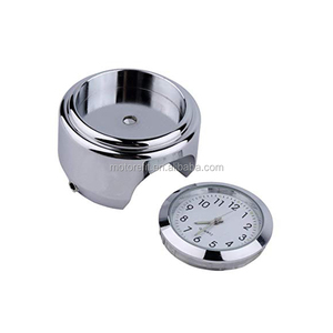 Horloge de guidon étanche en aluminium pour <span class=keywords><strong>moto</strong></span>, avec thermomètre intégré, format 7/8 pouces, pour accessoires de carrosserie <span class=keywords><strong>moto</strong></span>, livraison rapide (RTS) - Product Image 3
