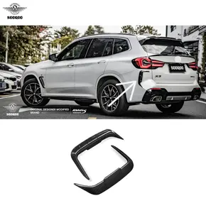 Estilo SQ para BMW X3 LCI Canards Dry Carbon Fiber Rear Side Canards para BMW X3 G01 G08 LCI 2022-IN