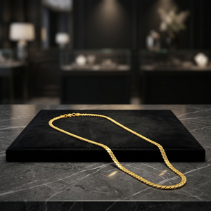 Wholesale 14K 18K 24K Micron Gold Flat Snake Chain Necklaces, Fashion Chains, Modern Chain Design, Flat Snake <b>Link</b> Style Chain - Product Image 5