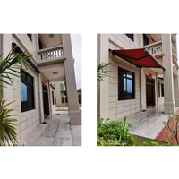 Auvent rétractable avec éclairage LED et protection anti-éclaboussures, auvent extérieur en aluminium motorisé pour terrasse, jardin, restaurant