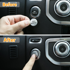 ปุ่มสตาร์ต/หยุดเครื่องสปอร์ตอลูมิเนียมอัลลอยด์สีแดงอุปกรณ์เสริมสติกเกอร์สำหรับ LR4แลนด์โรเวอร์เรนจ์สปอร์ตโรเวอร์ - Product Image 6