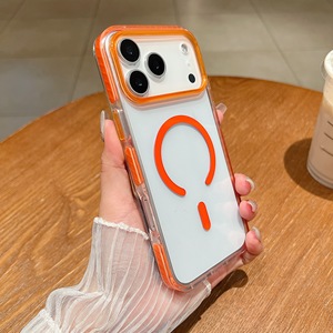 เคสใสแม่เหล็กหรูหราสำหรับ <span class=keywords><strong>iPhone</strong></span> 17 PRO MAX เคสชาร์จไร้สายฝาหลังแบบใสสำหรับ <span class=keywords><strong>iPhone</strong></span> 17 16 15 14 13 17 Air - Product Image 1