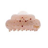 Pince à cheveux en acrylique personnalisée ZOYU, design créatif, signes du zodiaque, épingle à cheveux incrustée de diamants, accessoires pour cheveux nuage pour femmes