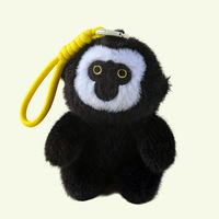 En gros, Jouets en peluche doux et mignons Singe doré, Macaque du zoo, Porte-clés en peluche de dessin animé, Poupées, Souvenirs, Décoration d'événements, Cadeaux pour enfants