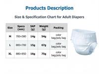 Couche absorbante pour adulte, taille extra large, pour adultes corpulents, douce, confortable, anti-fuite, pour usage quotidien