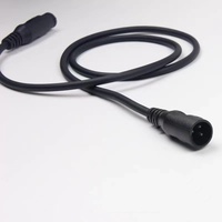 Câble de Signal DMX512 1m connecteurs de canon à trois cœurs en caoutchouc d'aluminium pour Console d'éclairage de scène et amplificateur de haut-parleur