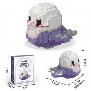 Ensemble de blocs de construction <span class=keywords><strong>en</strong></span> micro-particules pour oiseaux (perruches, calopsittes, perroquets, ara) et animaux, modèle de petites briques, <span class=keywords><strong>puzzle</strong></span>, jouet éducatif pour enfant - Product Image 1