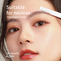 Rasoir à sourcils pliable professionnel, lame en acier inoxydable, manche lisse, design portable pour l'épilation et le modelage des poils du visage des femmes