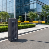 Barrière de stationnement avec caméra LPR, reconnaissance de plaques d'immatriculation, ouvre-porte automatique à double battant, panneaux solaires, protection IP55, Diamond