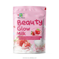 Poudre de lait éclatante Y39 Winstown Beauty, éclaircit les cheveux, les ongles, collagène hydrolysé, éclat de la peau, lait de beauté sain, poudre de fraise