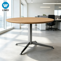 Table de conférence modulaire ronde en bois LIWEI, design moderne, facile à déplacer, durable, pour bureau/petites salles de conférence