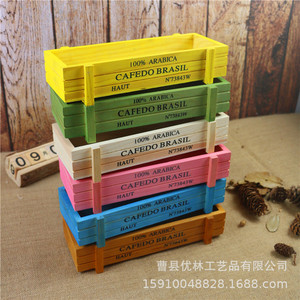 Maceta de Madera para Suculentas, Estilo Vintage, Grabada, para Escritorio, Caja de Regalo para Interiores - Product Image 2