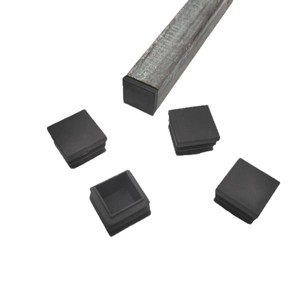 Bouchon intérieur pour tube carré 20x20, en plastique noir, anti-poussière, pour pieds de meubles - Product Image 1