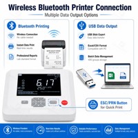 Analyseur d'eau multiparamètres professionnel de paillasse avec imprimante Bluetooth, précision pH 0,01, conductimètre TDS ORP de laboratoire