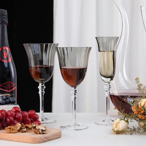 Incantevoli flauti di Champagne colorati Vintage <span class=keywords><strong>a</strong></span> coste con gambo <span class=keywords><strong>a</strong></span> coste bicchieri da vino in <span class=keywords><strong>tulipano</strong></span> eleganti calici - Product Image 2