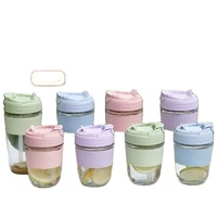 Bouteille d'eau en verre personnalisable avec motifs mignons