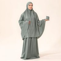Alif Mini Travel Mukena, vêtements islamiques modestes pour femmes, poche intégrée