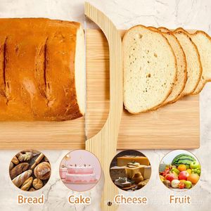 Wooden <b>Bread</b> <b>Knife</b> Stainless Steel Blade 8-9.9in Multi-Purpose Kitchen Tool For <b>Bread</b> Cake Cheese Fruit Cutting - Product Image 1