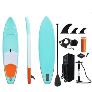 New design surfing equipment green stand up wave inflatable surfboard prices paddle boards race board sup board serfing