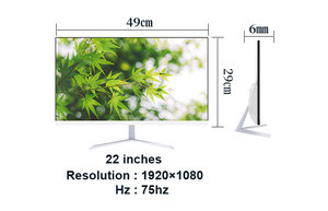 จอคอมพิวเตอร์ LED แบบไร้ขอบ ขนาด 22/24 นิ้ว ความละเอียดสูง 75Hz บางเฉียบ รุ่นใหม่ วางจำหน่ายแล้ว - Product Image 4