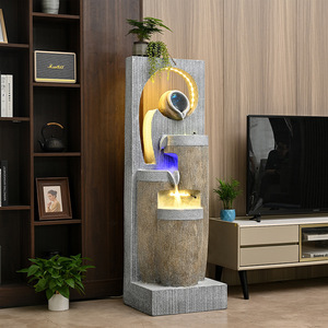 Quanfangyuan Modern Feng Shui Water Fountain Resin Indoor Decor Office Living Room Entryway Feature - Product Image 4