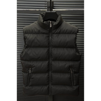 Chaleco Acolchado sin Mangas para Hombre, Casual, de Primavera, Ecológico, Transpirable, Ligero, de Lona, Impermeable, con Cuello en V, Talla Grande