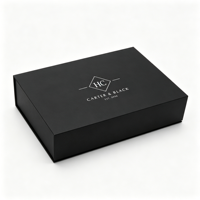 Boîte d'emballage rigide pliable élégante avec fermeture magnétique, boîte cadeau de luxe personnalisée avec logo pour la mode
