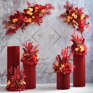 Cao Tùy Chỉnh Trang Trí Đám Cưới Gấp Giấy Hiển Thị Đứng Gấp La Mã Trụ Cột Cho Đám Cưới & Đảng Trang Trí <span class=keywords><strong>B</strong></span>ánh <span class=keywords><strong>B</strong></span>ảng - Product Image 1