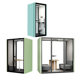 Cabina Acústica Modular <span class=keywords><strong>para</strong></span> Reuniones <span class=keywords><strong>de</strong></span> Oficina, Cabina Insonorizada Portátil con Ventana <span class=keywords><strong>de</strong></span> Vidrio <span class=keywords><strong>para</strong></span> un Espacio <span class=keywords><strong>de</strong></span> Trabajo Silencioso - Product Image 2